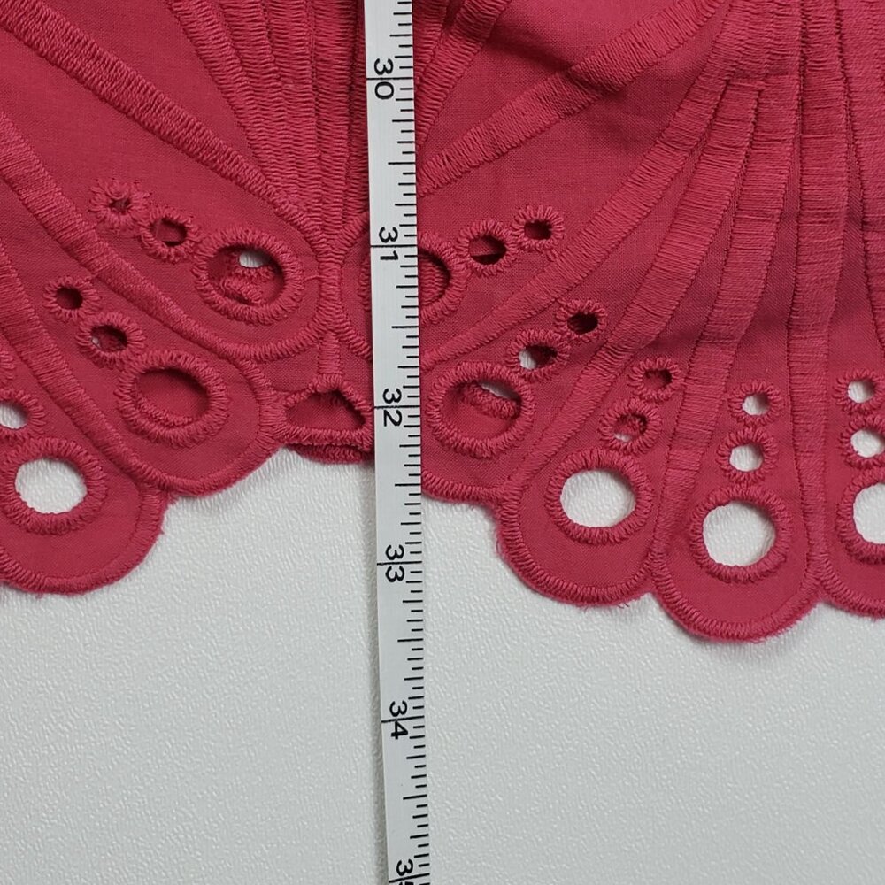 Andie Swim The Roatan Midi Dress Women Sz Small Rosette Cotton Eyelet Lace Lined - Picture 11 of 16